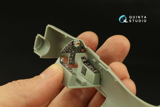 Quinta Studio QD48392 - F8F-1 Bearcat 3D-Printed & coloured Interior on decal paper (for Academy kit) - 1:48