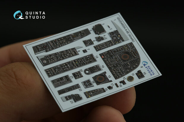 Quinta Studio QD48324 - A-6E 3D-Printed & coloured Interior on decal paper (for Kinetic kit) - 1:48