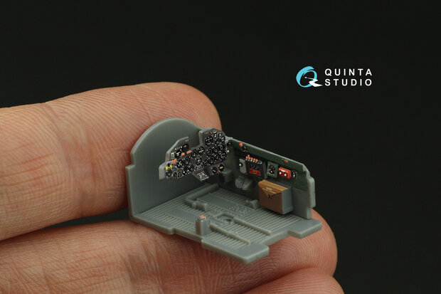 Quinta Studio QD72122 - P-47D Thunderbolt Razorback 3D-Printed & coloured Interior on decal paper (for Tamiya kit) - 1:72