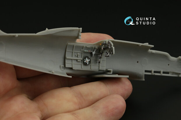 Quinta Studio QDS-48389 - Macchi C.202 Folgore Early 3D-Printed & coloured Interior on decal paper (for Hasegawa/Eduard kit) - Small Version - 1:48