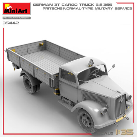 MiniArt 35442 - German 3T Cargo Truck 3,6-36S. Pritsche-Normal-Type Military Service - 1:35