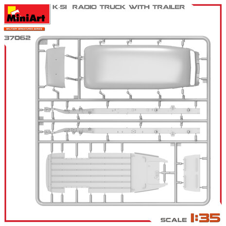 MiniArt 37062 - K-51 Radio Truck With Trailer - 1:35