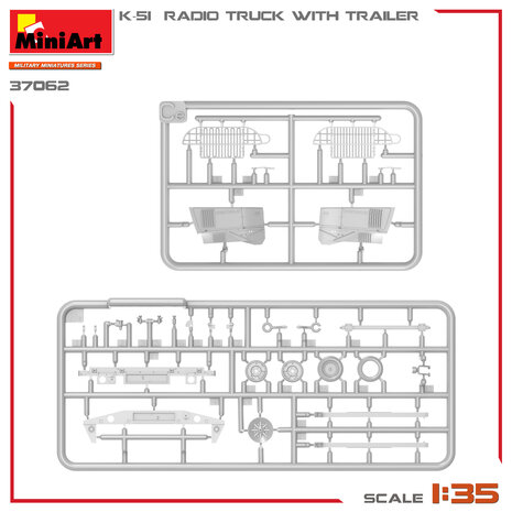 MiniArt 37062 - K-51 Radio Truck With Trailer - 1:35