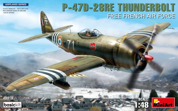 MiniArt 48015 - P-47D-28RE Thunderbolt Free French Air Force - Basic Kit - 1:48