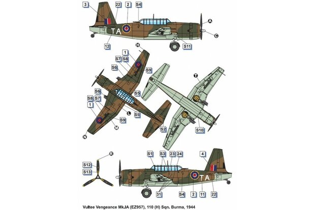 Dora Wings DW72038 - Vultee Vengeance Mk.I - 1:72