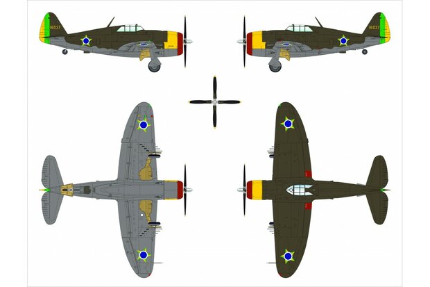 Dora Wings DW48051 - Republic P-47B Thunderbolt - 1:48