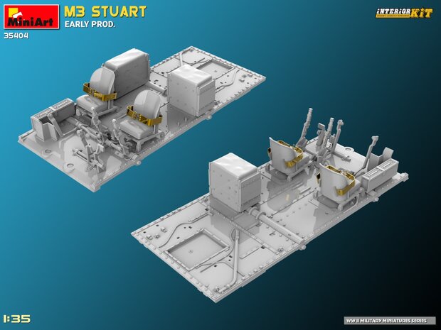 MiniArt 35404 - M3 Stuart Early Prod. Interior Kit - 1:35