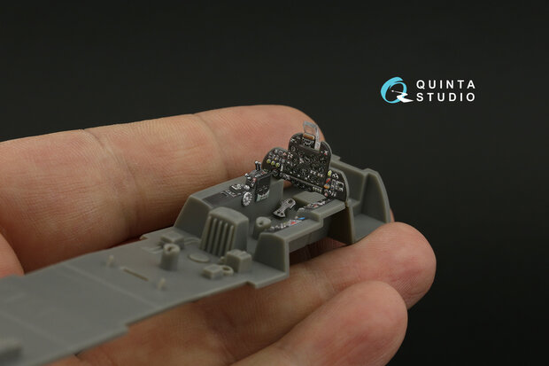 Quinta Studio QDS-48444 - Fairey Gannet AS.1_AS.4 3D-Printed & coloured Interior on decal paper (for Airfix kit) - Small Version - 1:48