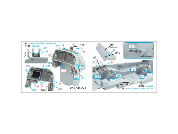 Quinta Studio QDS-35119 - AH-1Z 3D-Printed & coloured Interior on decal paper (for Academy kit) - Small Version - 1:35