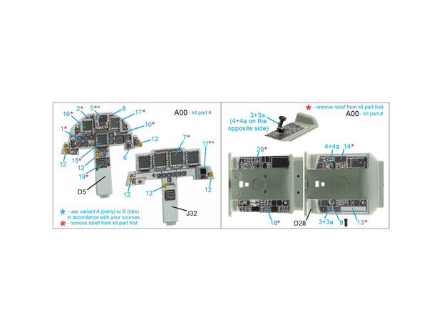 Quinta Studio QDS-48426 - F-15E 3D-Printed & coloured Interior on decal paper (for Academy kit) - Small Version - 1:48