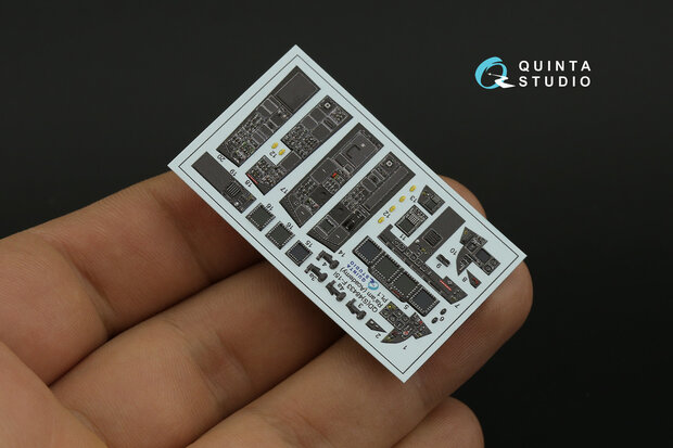 Quinta Studio QDS-48433 - F-15I 3D-Printed & coloured Interior on decal paper (for Academy kit) - Small Version - 1:48