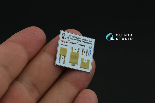 Quinta Studio QD72134 - AV-8B late 3D-Printed & coloured Interior on decal paper (for Hasegawa kit) - 1:72