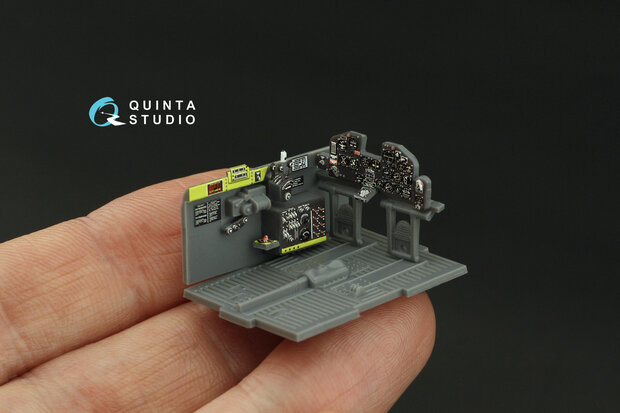 Quinta Studio QD48443 - P-47B Thunderbolt 3D-Printed & coloured Interior on decal paper (for Dora Wings kit) - 1:48