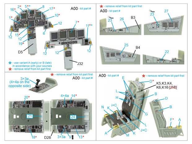 Quinta Studio QD48426 - F-15E 3D-Printed & coloured Interior on decal paper (for Academy kit) - 1:48