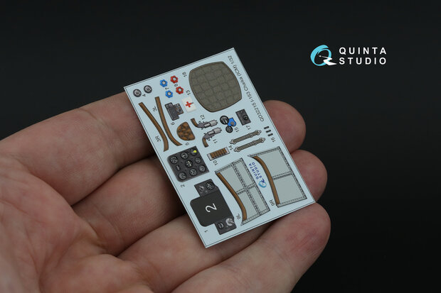 Quinta Studio QD32215 - I-153 3D-Printed & coloured Interior on decal paper (for ICM kit) - 1:32