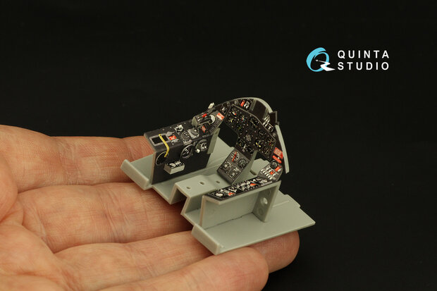 Quinta Studio QD32184 - F8F-2 Bearcat 3D-Printed & coloured Interior on decal paper (for Trumpeter kit) - 1:32