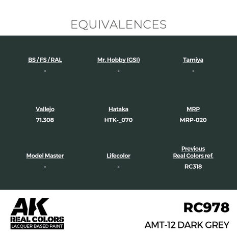 RC978 - AMT-12 Dark Grey 17ml - [AK Interactive]