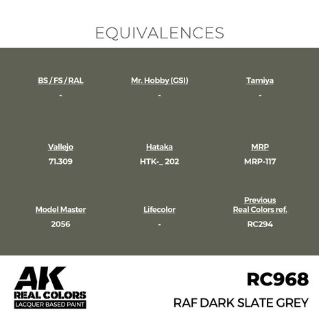 RC968 - RAF Dark Slate Grey 17ml - [AK Interactive]