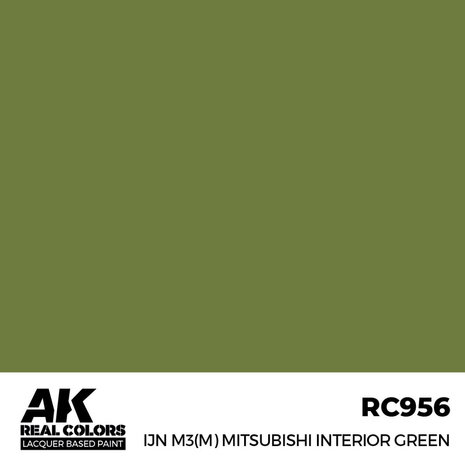 RC956 - IJN M3(M) Mitsubishi Interior Green 17 ml - [AK Interactive]