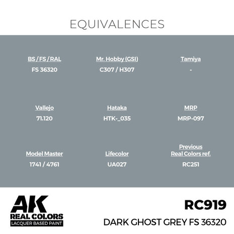 RC919 - Dark Ghost Grey FS 36320 17ml - [AK Interactive]