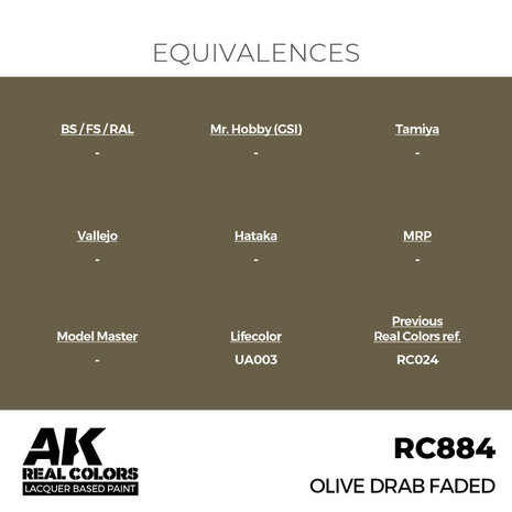 RC884 - Olive Drab Faded 17ml - [AK Interactive]