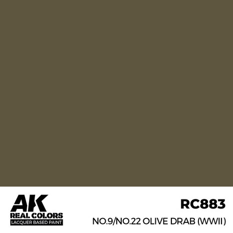 RC883 - No.9/No.22 Olive Drab (WWII) 17ml - [AK Interactive]