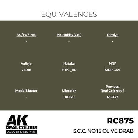 RC875 - S.C.C. No.15 Olive Drab 17ml - [AK Interactive]