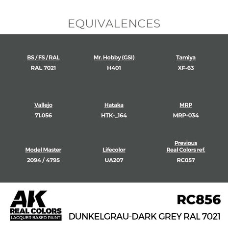 RC856 - Dunkelgrau-Dark Grey RAL 7021 17ml - [AK Interactive]