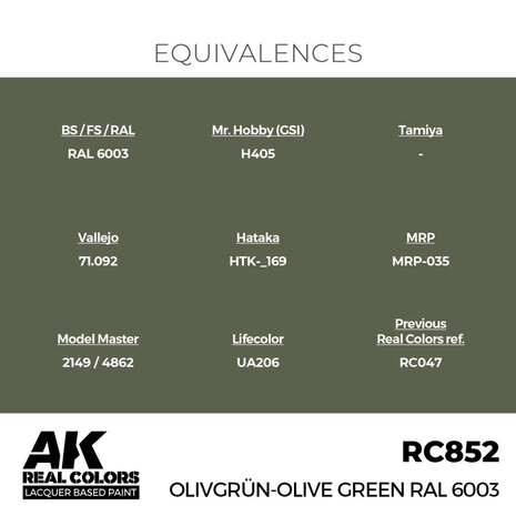 RC852 - Olivgrün-Olive Green RAL 6003 17ml - [AK Interactive]