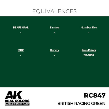 RC847 - British Racing Green 17ml - [AK Interactive]