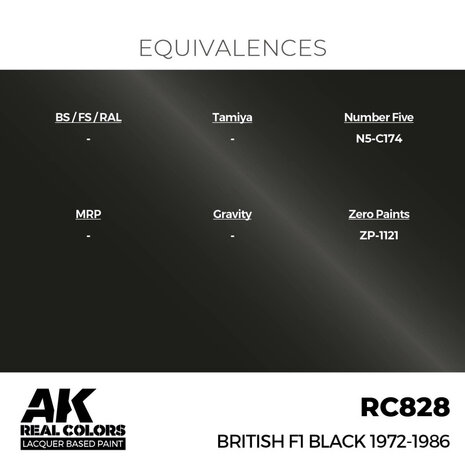 RC828 - British F1 Black 1972-1986 17ml - [AK Interactive]