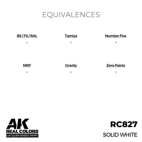 RC827 - Solid White 17ml - [AK Interactive]