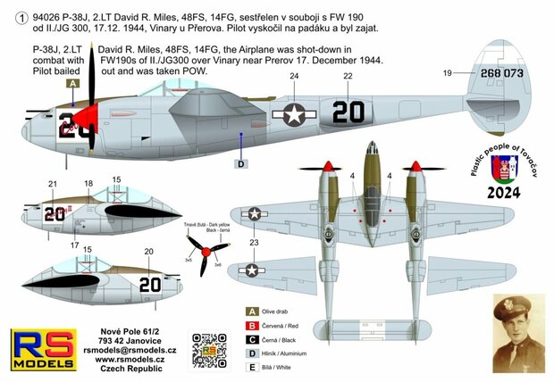 RS Models 94026 - P-38J Lightning Battle Over Moravia 1944 - 1:72