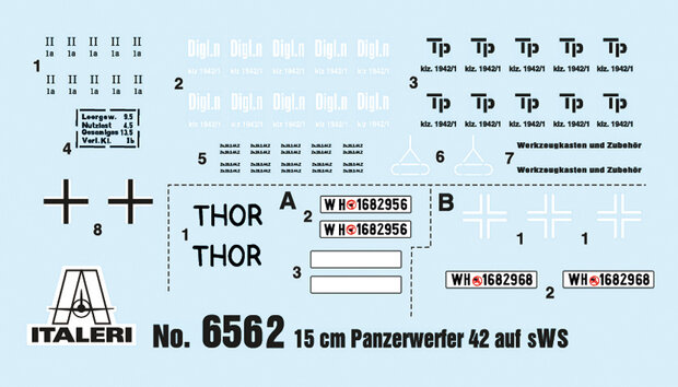 Italeri 6562 - 15 cm. Panzerwerfer 42 auf sWS - 1:35