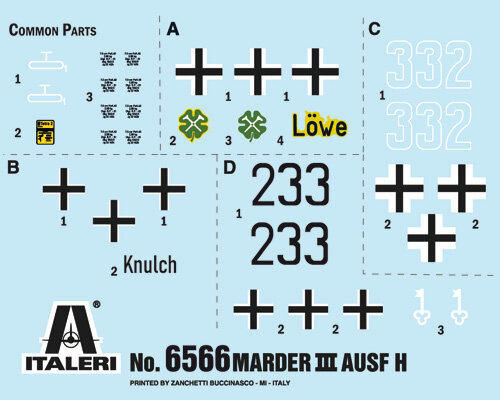 Italeri 6566 - Marder III Ausf. H Sd. Kfz.138 - 1:35