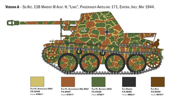 Italeri 6566 - Marder III Ausf. H Sd. Kfz.138 - 1:35