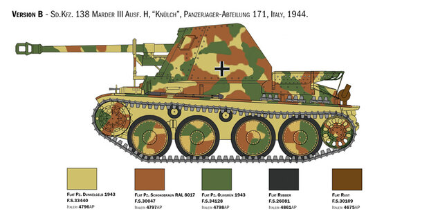 Italeri 6566 - Marder III Ausf. H Sd. Kfz.138 - 1:35