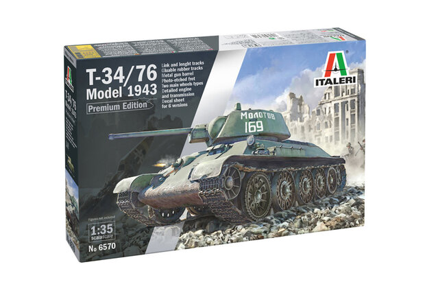 Italeri 6570 - T-34/76 Model 1943 Early Version Premium Edition - 1:35