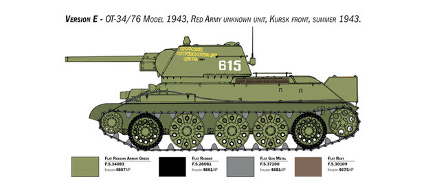 Italeri 6570 - T-34/76 Model 1943 Early Version Premium Edition - 1:35