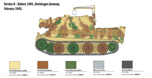 Italeri 6573 - 38 cm RW 61 auf Sturmmörser Tiger - 1:35