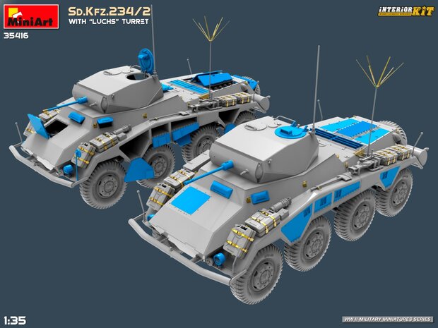 MiniArt 35416 - Sd.Kfz.234/2 With “Luchs” Turret. Interior Kit - 1:35