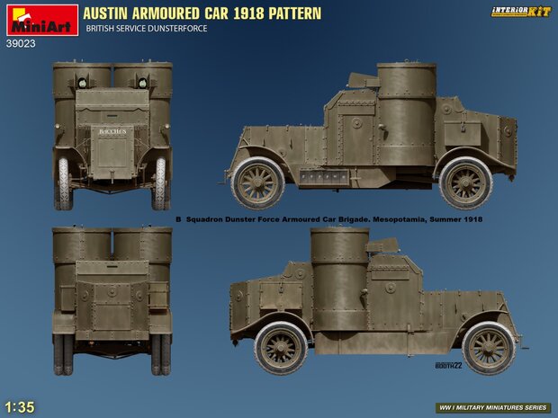 MiniArt 39023 - Austin Armoured Car 1918 Pattern. British Service Dunsterforce. Intererior Kit - 1:35