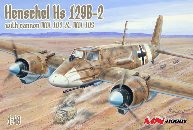 MN Hobby 48MN002 - Henschel Hs 129B-2 with Cannon MK 101 & MK 103 - 1:48