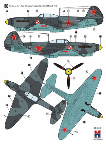 Hobby 2000 48033 - Yak-1b 1. PLM "Warszawa" 1944-45 - 1:48