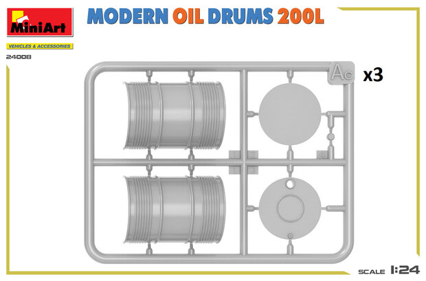 MiniArt 24008 - Modern Oil Drums - 1:24