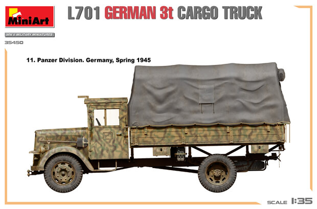 MiniArt 35450 - L701 German 3t Cargo Truck - 1:35