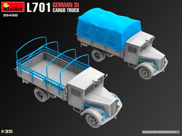 MiniArt 35450 - L701 German 3t Cargo Truck - 1:35