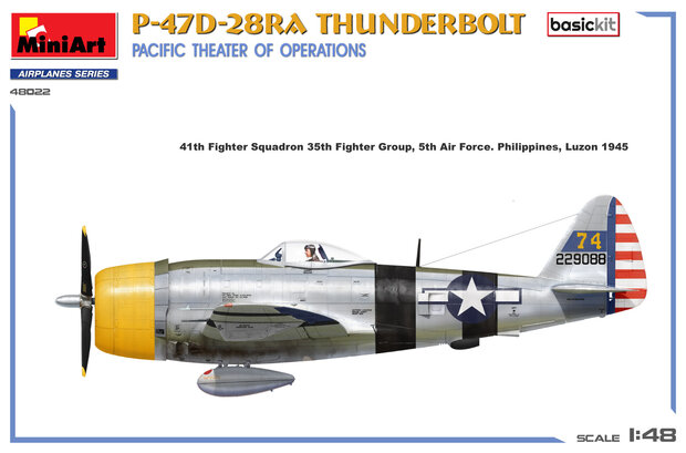 MiniArt 48022 - P-47D-28RA Thunderbolt Pacific Theaters of Operations Basic Kit - 1:48