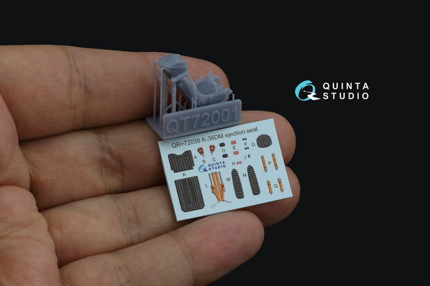 Quinta Studio QR+72038 -  K-36DM (initial release) ejection seat (for Su-17M3/M4/UM3/22, Su-24, MiG-29 9-12 Early aircraft) (All kits) - 1:72