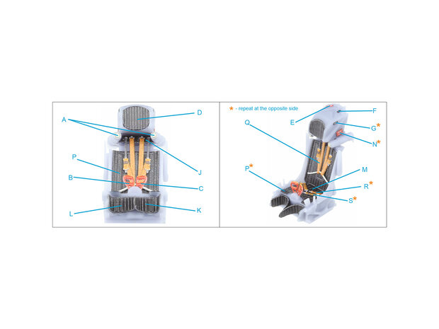 Quinta Studio QR+48073 -  K-36DM (initial release) ejection seat (for Su-17M3/M4/UM3/22, Su-24, MiG-29 9-12 Early aircraft) (All kits) - 1:48